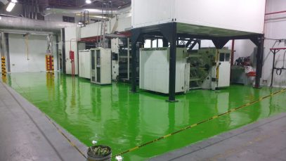 instalación de suelo epoxi